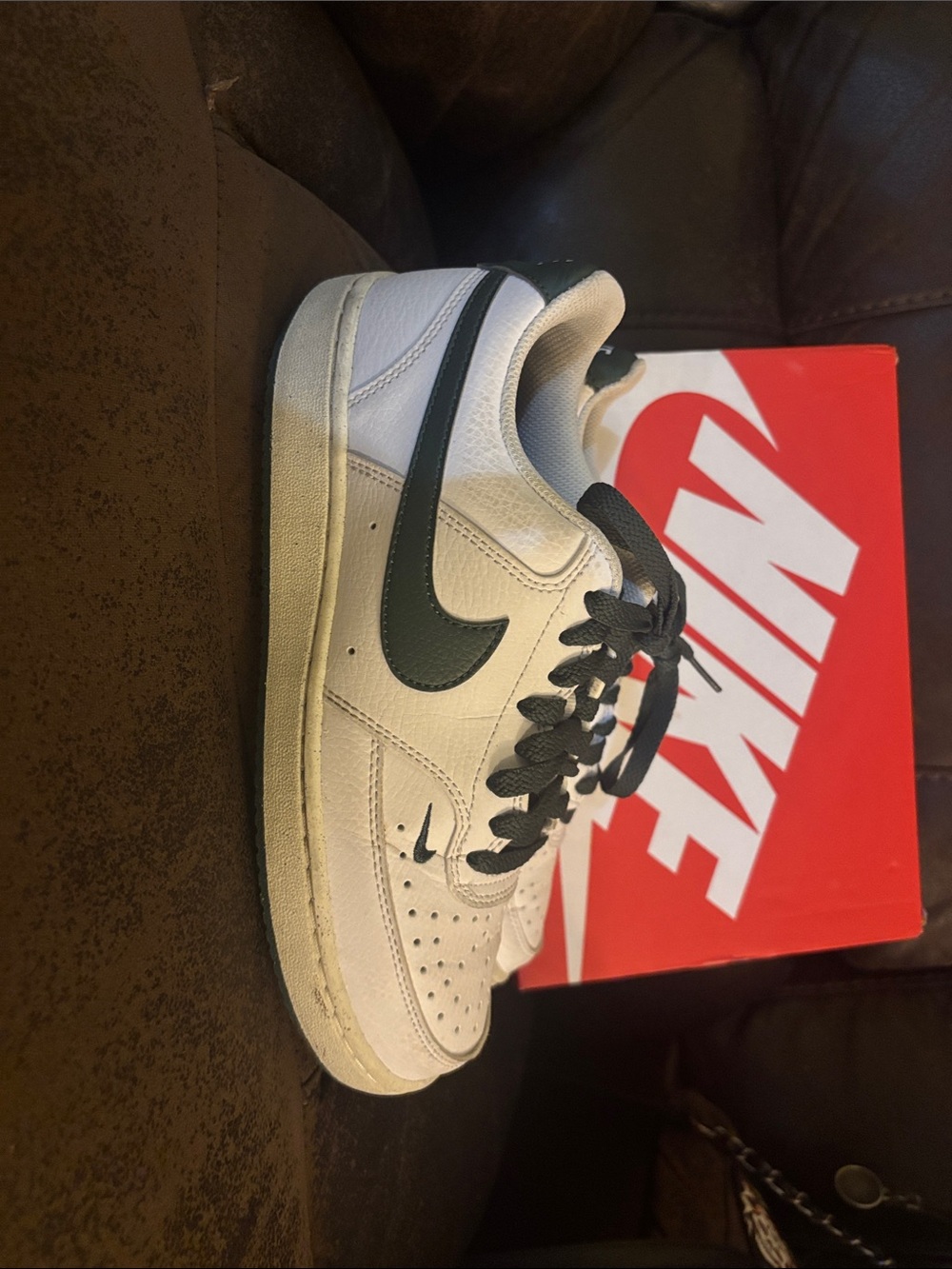 Nike White and Black Low-Profile Sneakers